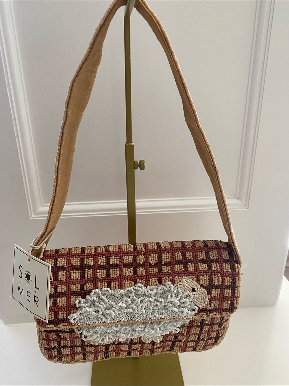 Sheep Beaded Shoulder Bag
